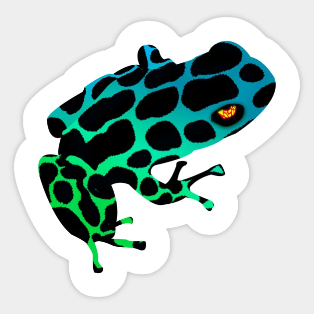 neon frog Sticker by denpoolswag